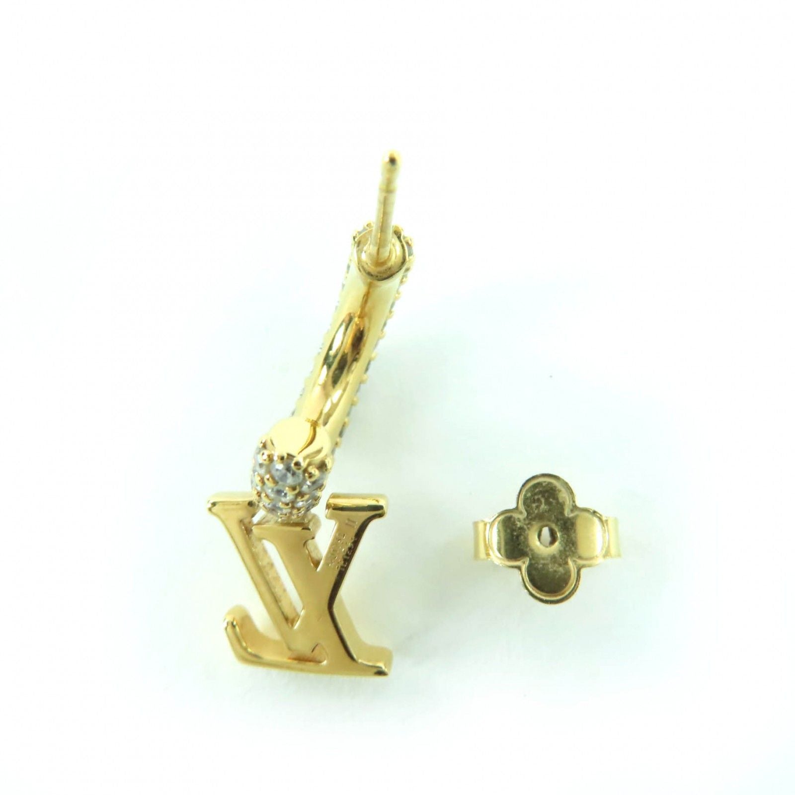Louis Vuitton Earrings Hoop/ Iconic Metal Strass — view 7