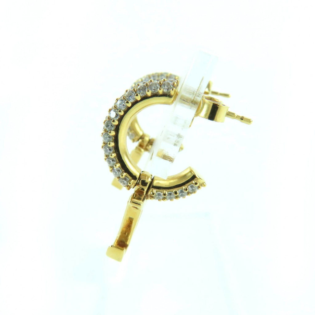 Louis Vuitton Earrings Hoop/ Iconic Metal Strass — view 4