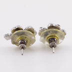 Chanel Clover Rhinestone Metal Silver 03 a 3.6 g Earrings — view 6