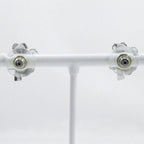 Chanel Clover Rhinestone Metal Silver 03 a 3.6 g Earrings — view 4