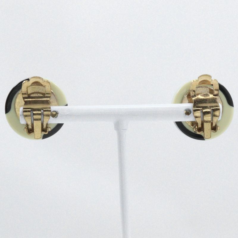 Chanel Coco Mark Bicolor Plastic Gold Plated Black White 02 a 6.9 — view 4