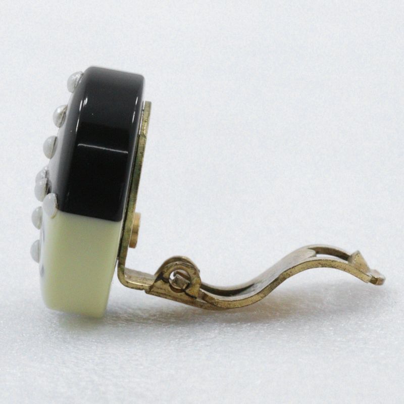 Chanel Coco Mark Bicolor Plastic Gold Plated Black White 02 a 6.9 — view 7