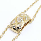 Chanel 18K Yellow Gold Coco Crush Pave Diamond Necklace 750 YG Jewelry — view 8