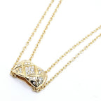 Chanel 18K Yellow Gold Coco Crush Pave Diamond Necklace 750 YG Jewelry — view 5
