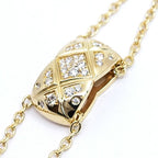 Chanel 18K Yellow Gold Coco Crush Pave Diamond Necklace 750 YG Jewelry — view 7