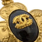 Chanel Necklace Gold Black Coco Mark GP 06 — view 7