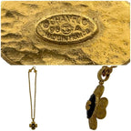 Chanel Necklace Gold Black Coco Mark GP 06 — view 5