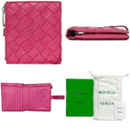 Bottega Veneta Bifold Wallet Pink Intrecciato Hook Leather — view 3