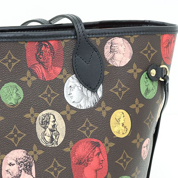 Louis Vuitton Fornasetti Neverfull MM Monogram Cameo Tote Bag S Rank — view 6