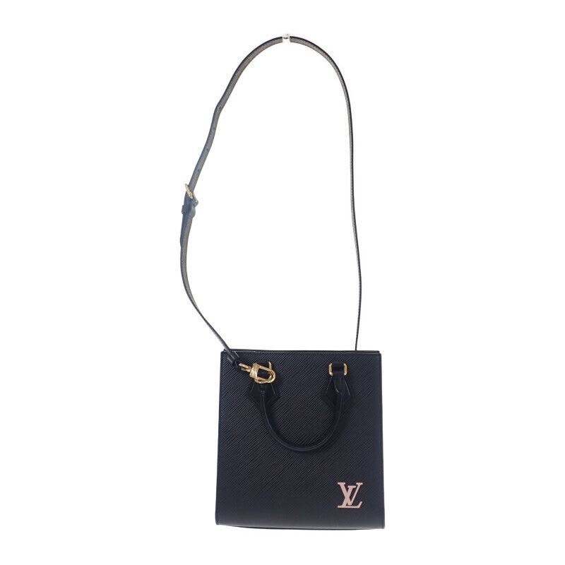 Louis Vuitton Sac Plat BB Epi 2-Way Bag Black Gold Hardware — view 8