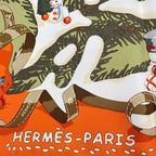 Hermes Scarf Silk Carre 90 Noel Au 24 Faubourg Christmas — view 7