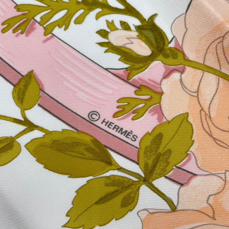 Hermes Scarf Silk Carre 90 Romantique Romantic Pink — view 7