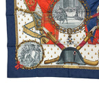 Hermes Scarf 100% Silk Kale90 Napoleon Navy Multicolor Box — view 5