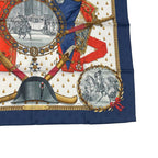 Hermes Scarf 100% Silk Kale90 Napoleon Navy Multicolor Box — view 6