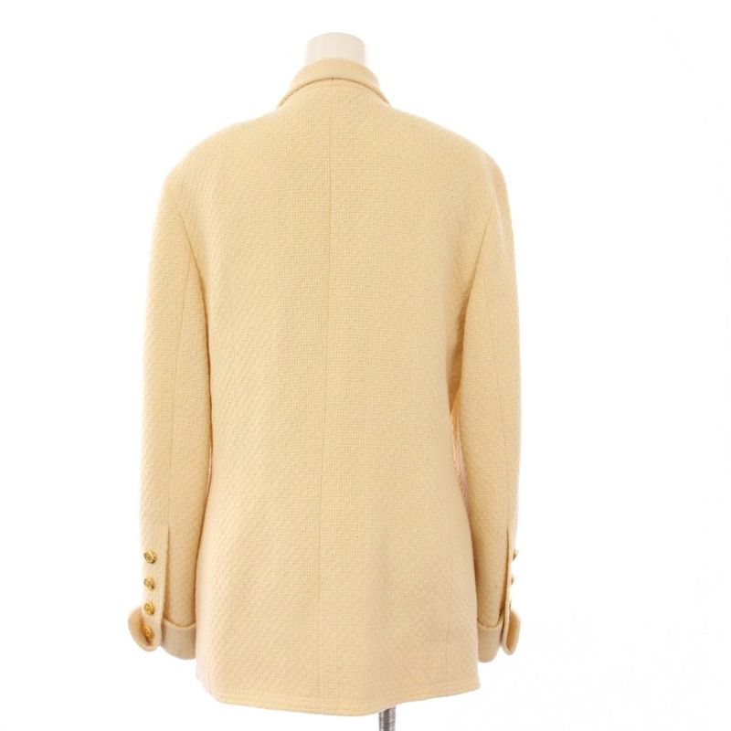 Chanel Coco Mark Shawl Collar Other Jackets Ivory Care Tag None — view 3