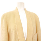 Chanel Coco Mark Shawl Collar Other Jackets Ivory Care Tag None — view 5