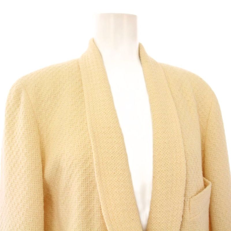 Chanel Coco Mark Shawl Collar Other Jackets Ivory Care Tag None — view 5