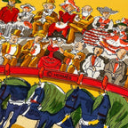 Hermes Scarf 100% Silk Carre 90 Cirque Molier Circus Yellow — view 7