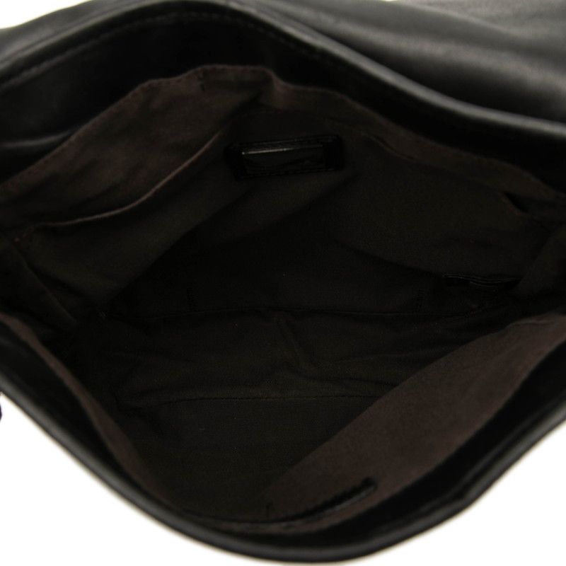 Fendi Zucca Messenger Bag Crossbody 7 Va215 Black Leather Suede — view 4