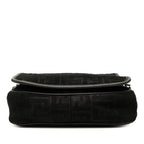 Fendi Zucca Messenger Bag Crossbody 7 Va215 Black Leather Suede — view 3