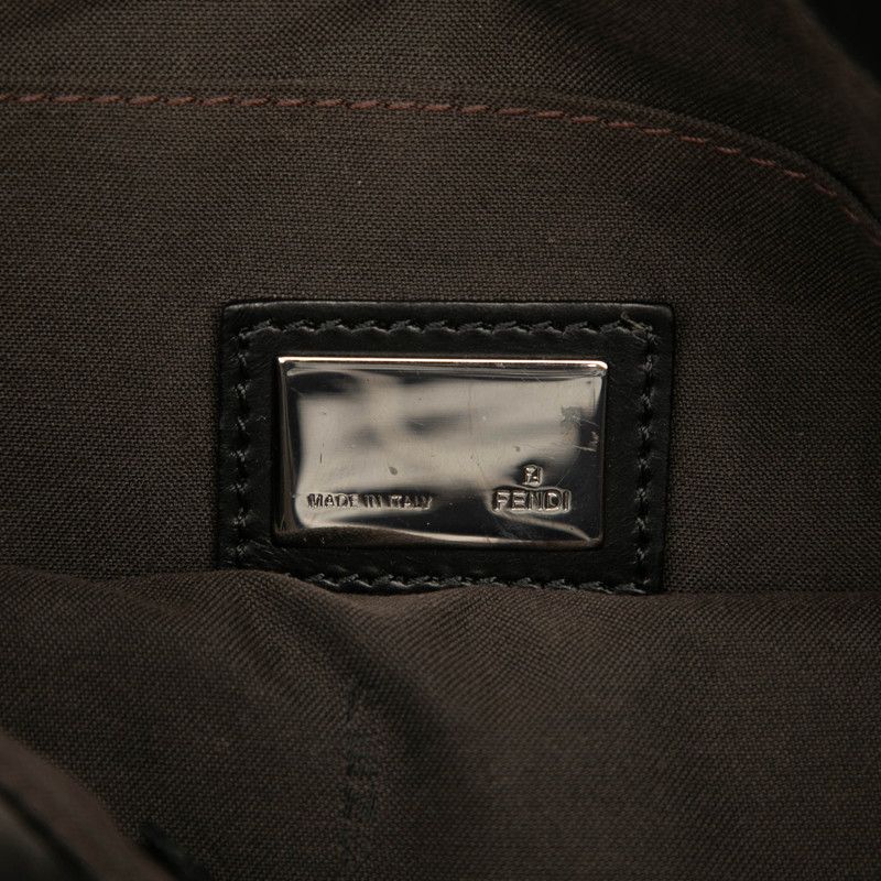 Fendi Zucca Messenger Bag Crossbody 7 Va215 Black Leather Suede — view 5