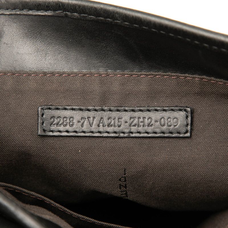 Fendi Zucca Messenger Bag Crossbody 7 Va215 Black Leather Suede — view 6