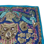 Hermes Scarf Carre 140 Cashmere SOUS LE GIDE de MARS God Of War Blue — view 4