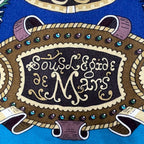 Hermes Scarf Carre 140 Cashmere SOUS LE GIDE de MARS God Of War Blue — view 7