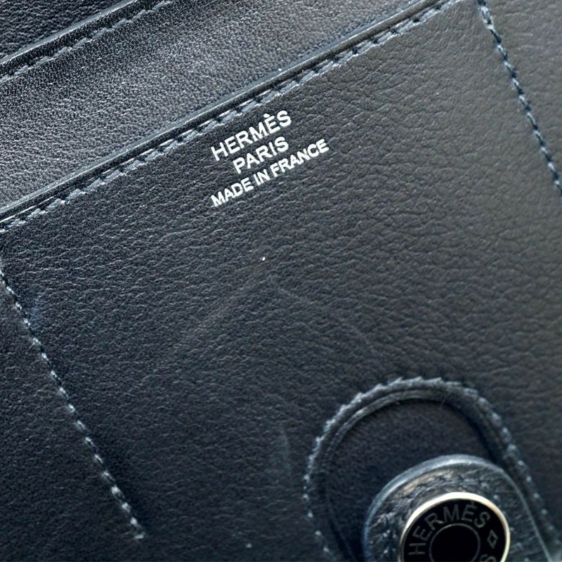 Hermes Ck89 Toutenmain Wallet Black Silver Hardware — view 6