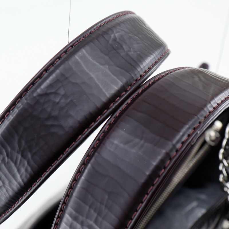 Chanel Grand Shopping Tote XL Quilted Chain Wrinkled Patent — view 5