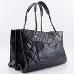 Chanel Grand Shopping Tote XL Quilted Chain Wrinkled Patent — view 3