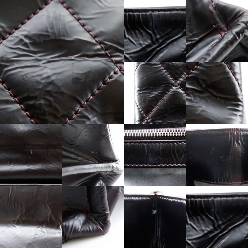 Chanel Grand Shopping Tote XL Quilted Chain Wrinkled Patent — view 8