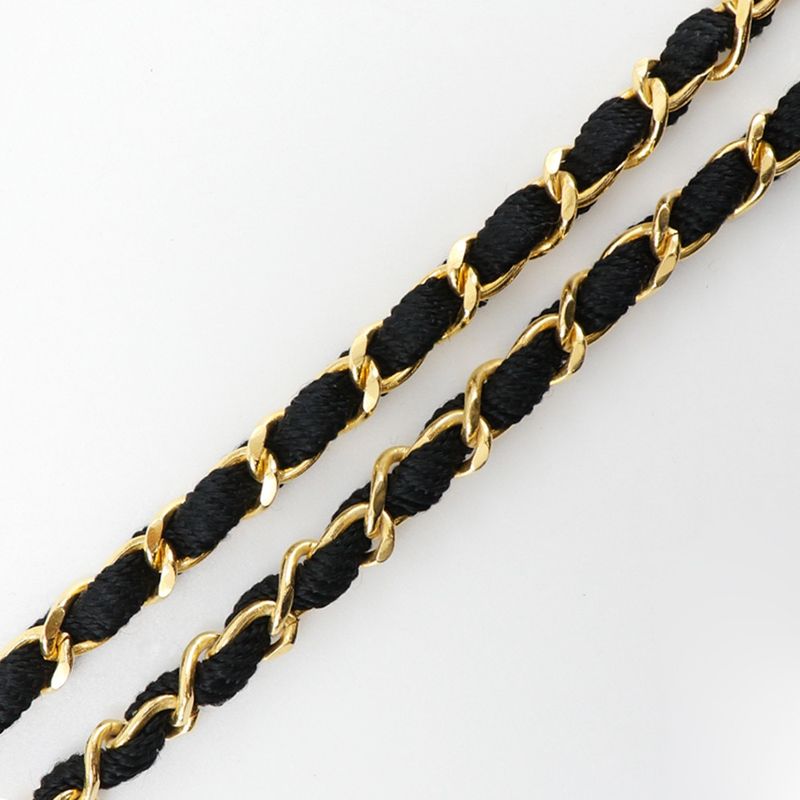 Chanel Mini Chain Shoulder Rope Vintage Satin Black Bag — view 6