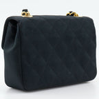 Chanel Mini Chain Shoulder Rope Vintage Satin Black Bag — view 3