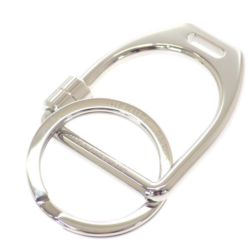 Hermes Etelier Fj00 key Holder Ring Metal Silver Men Women — view 4