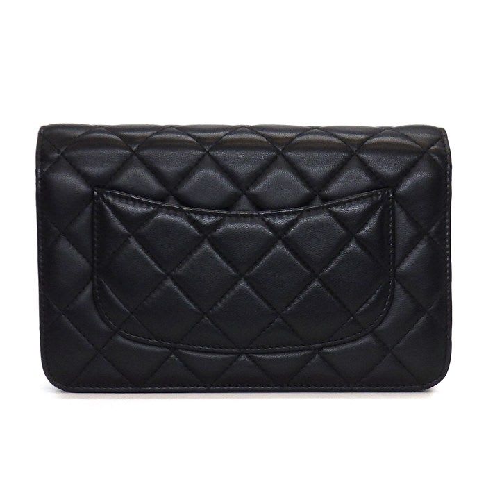 Chanel Shoulder Bag Quilted Classic Chain Wallet Ap0250 Black — view 3