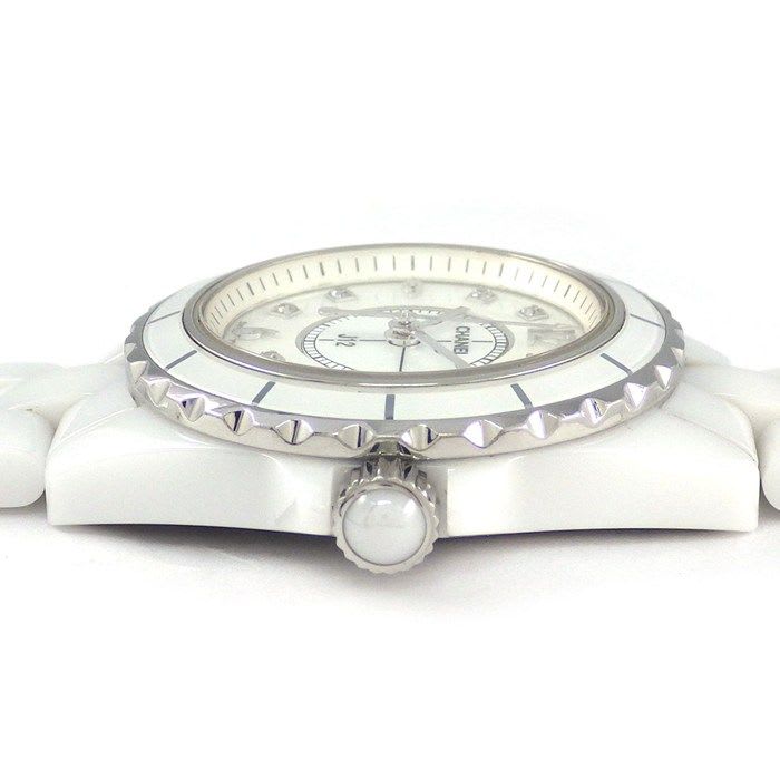 Chanel Watch J12 H2570 8 Point Diamond Index White Shell Dial Ceramic — view 2