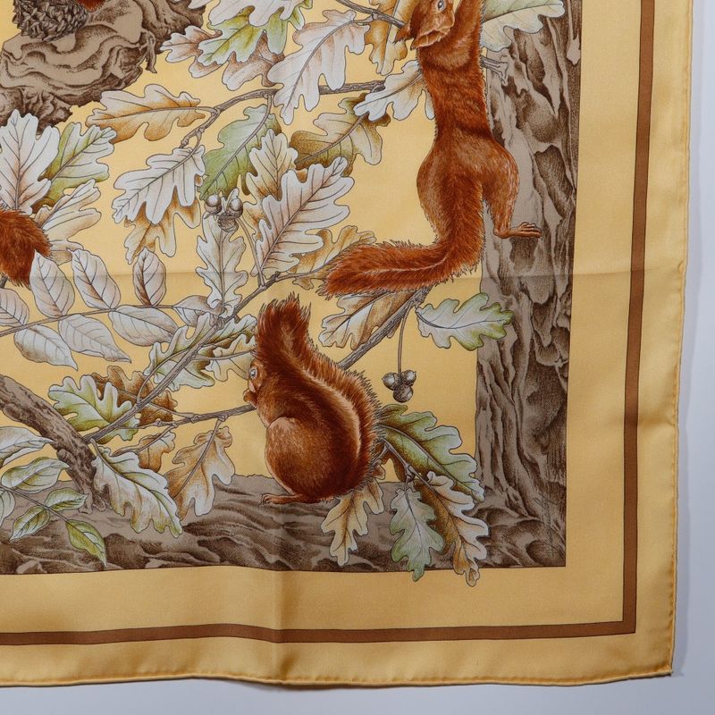 Hermes Carre 90 Casse Noisette Nutcracker Silk Beige Scarf — view 5