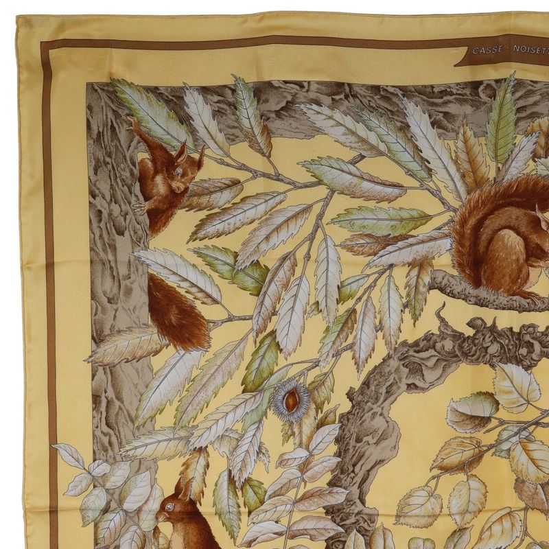 Hermes Carre 90 Casse Noisette Nutcracker Silk Beige Scarf — view 2
