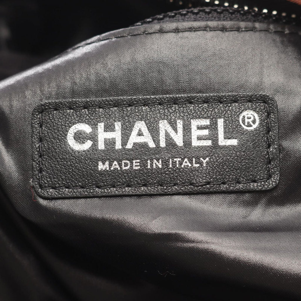 Chanel Rucksack Backpack Quilted Neon Off White Black Canvas Logo — view 5