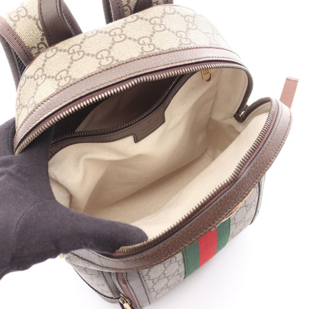 Gucci Rucksack Backpack Ophidia GG Supreme U8 Bt8994 Beige Leather — view 5