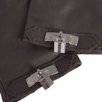 Hermes Gloves SOYA Kelly Hardware Lamb — view 4