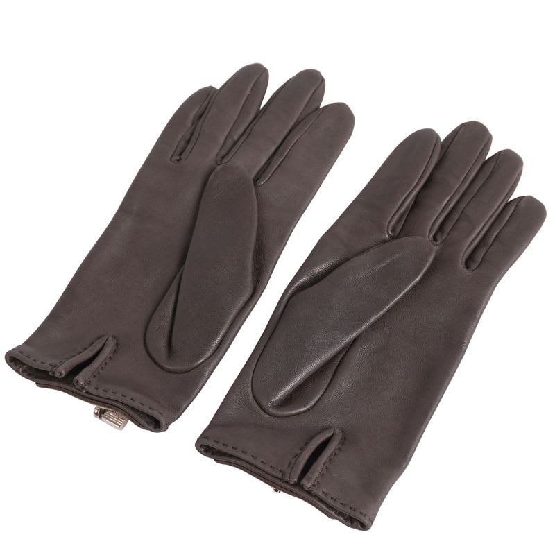 Hermes Gloves SOYA Kelly Hardware Lamb — view 2