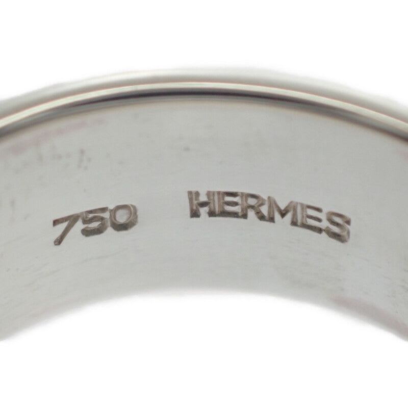 Hermes H Logo No 15 Ring Silver 925 18K Yellow Gold — view 8