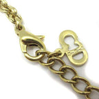 Christian Dior Logo Tennis Necklace Pendant Chain Gold Vintage Aa — view 5