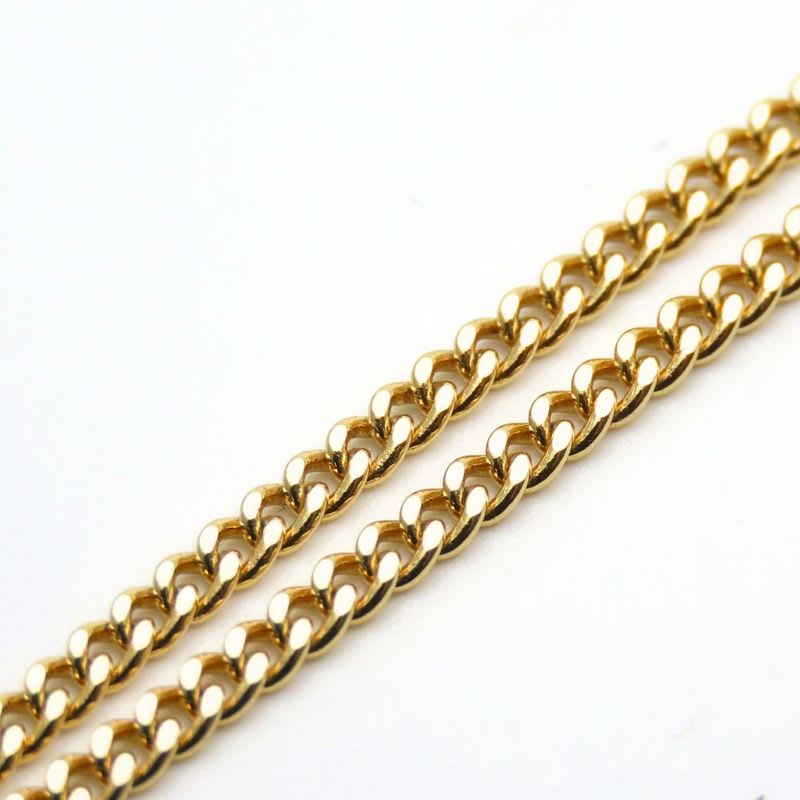 Christian Dior Necklace Metal Rhinestone Gold CD Logo GP Accessories — view 7