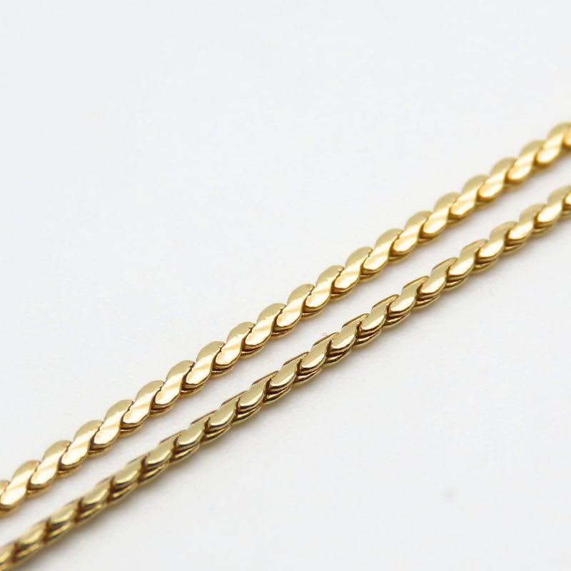 Christian Dior Necklace CD Logo Metal Rhinestone Gold Accessory Plated GP — view 6