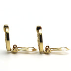 Christian Dior Earrings CD Logo Metal Rhinestone Gold Plated Accessory — view 3