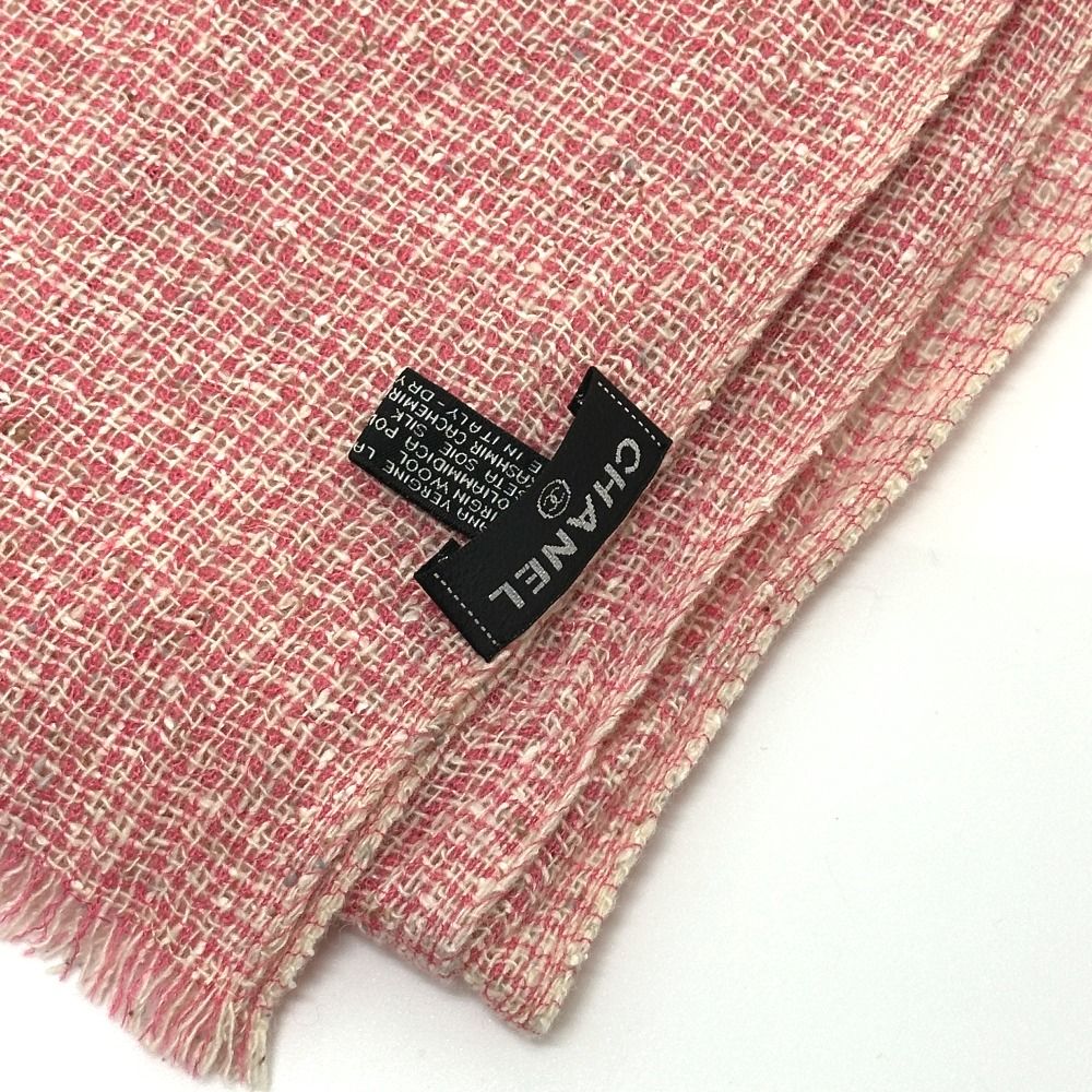 Chanel Stole Coco Mark Wool Pink — view 4