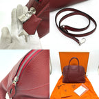 Hermes Handbag Bolide 35 Taurillon Clemence Rouge Ash Red — view 2